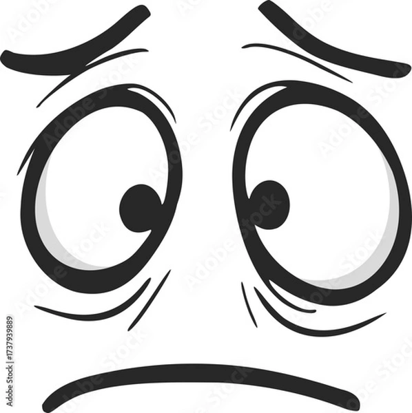 Fototapeta Design of funny upset expression