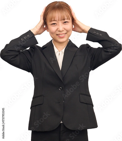 Fototapeta ビジネススーツを着た悩む女性