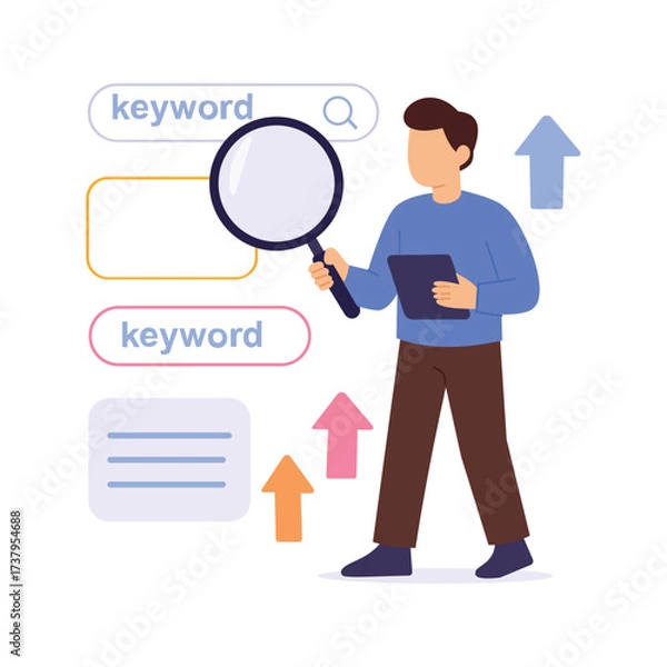 Fototapeta SEO Optimization, Boosting website ranking on search engines