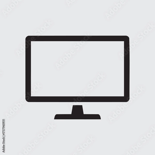 Fototapeta Desktop Monitor Icon (Outline)