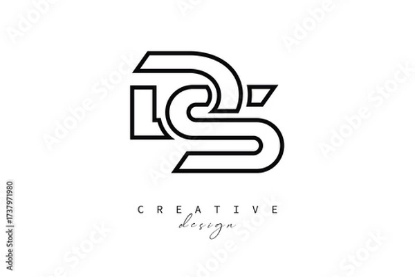 Fototapeta DS Creative Monogram Logo Design-Stock Creative Branding Design Concept