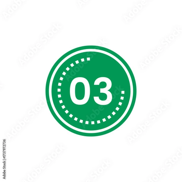 Fototapeta Number icon vector illustration. Infographic number icon vector. number icon vector