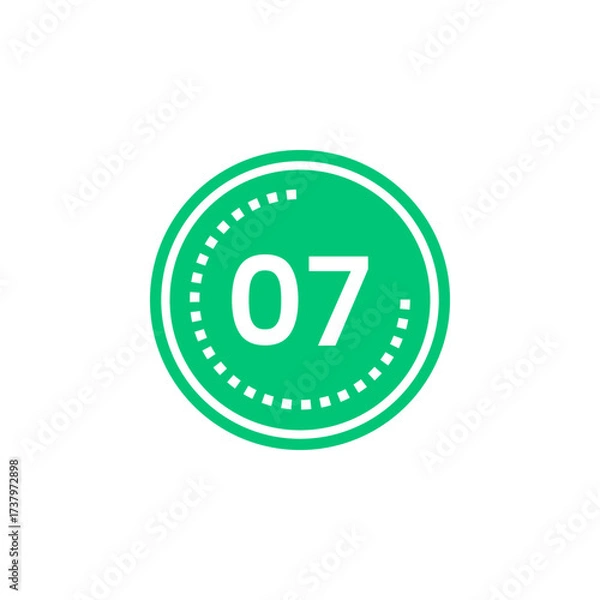 Fototapeta Number icon vector illustration. Infographic number icon vector. number icon vector
