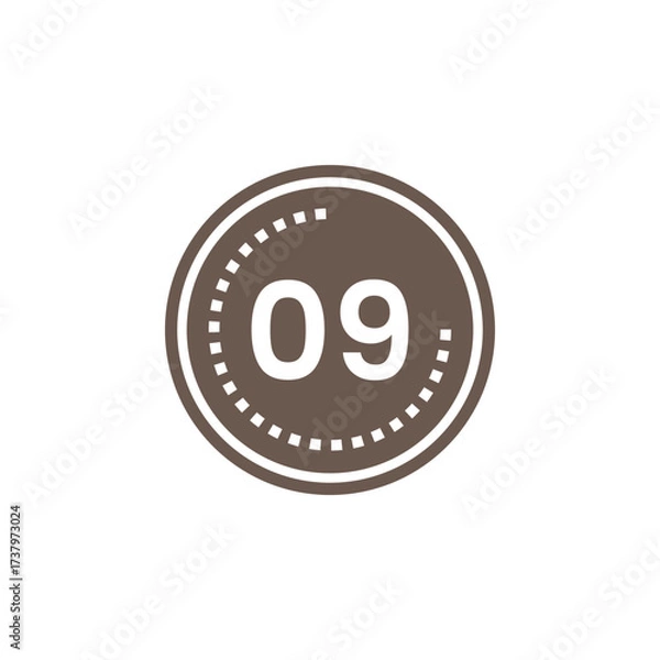 Fototapeta Number icon vector illustration. Infographic number icon vector. number icon vector