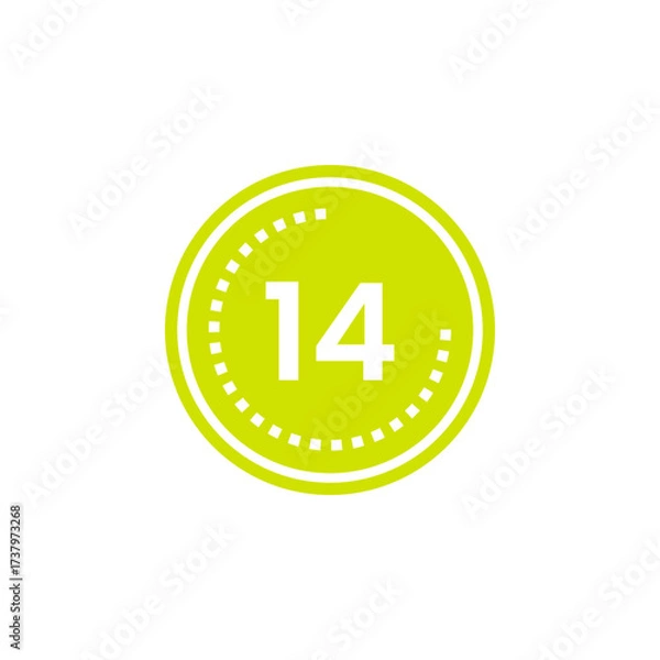 Fototapeta Number icon vector illustration. Infographic number icon vector. number icon vector