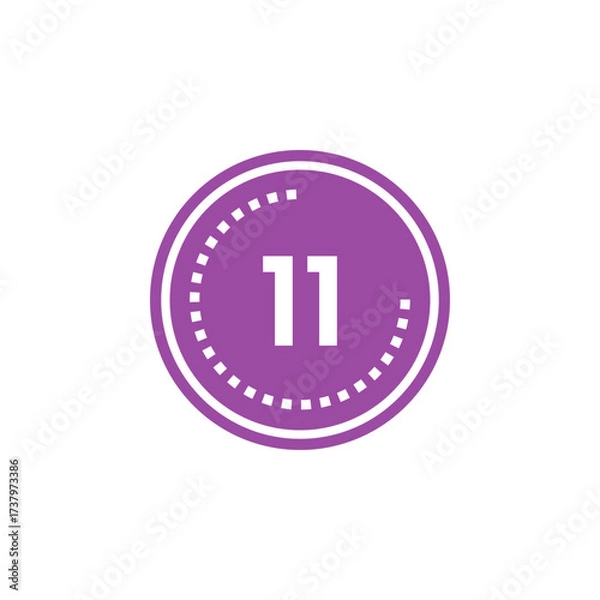 Fototapeta Number icon vector illustration. Infographic number icon vector. number icon vector