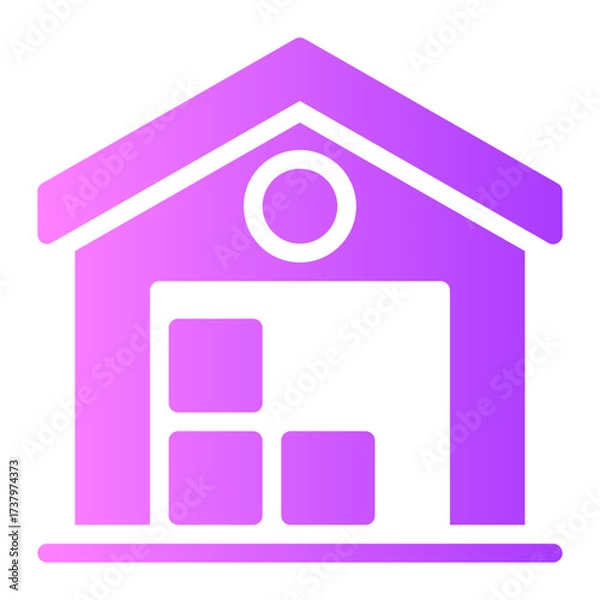 Fototapeta warehouse gradient icon