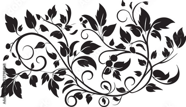 Obraz Elegant Floral Swirl Vector