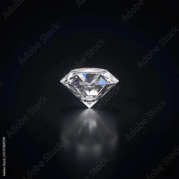 Fototapeta Sparkling Diamond on Black