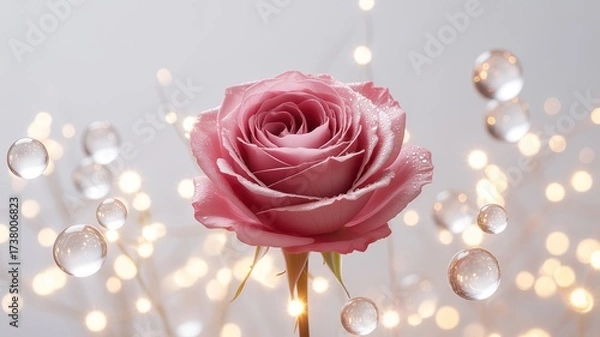 Obraz Golden light bokeh overlay, soft glowing orbs, transparent