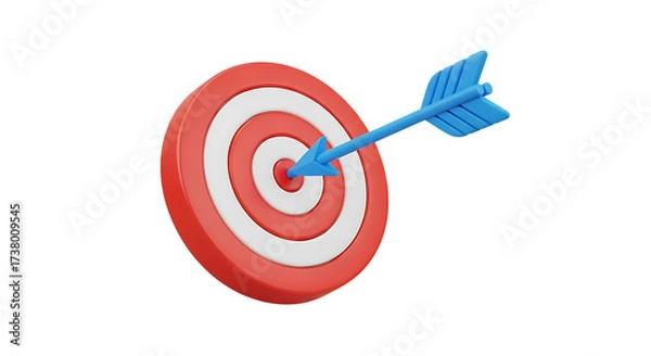 Fototapeta Target with arrow isolated on transparent background