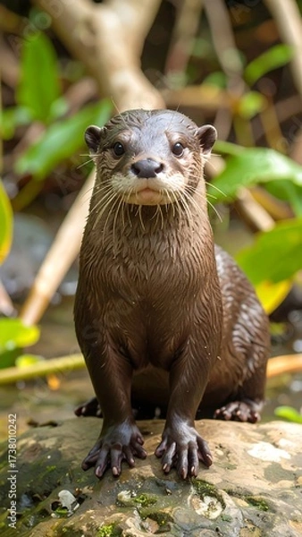 Obraz Close-up of a young otter
