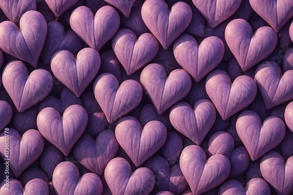 Obraz Romantic Diva Lavender Heart Pattern Background
