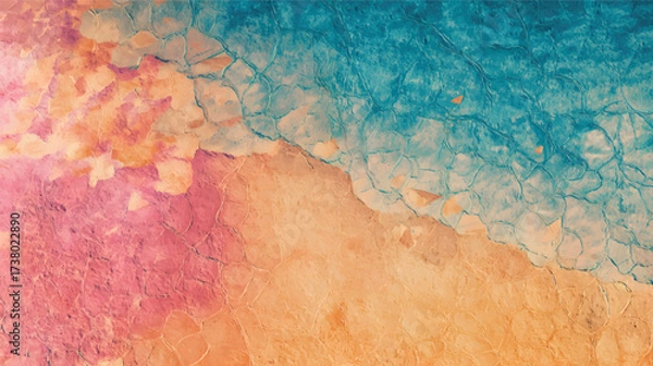 Fototapeta An abstract swirl pattern in shades of orange, white, and brown, creating a vibrant and dynamic visual effect