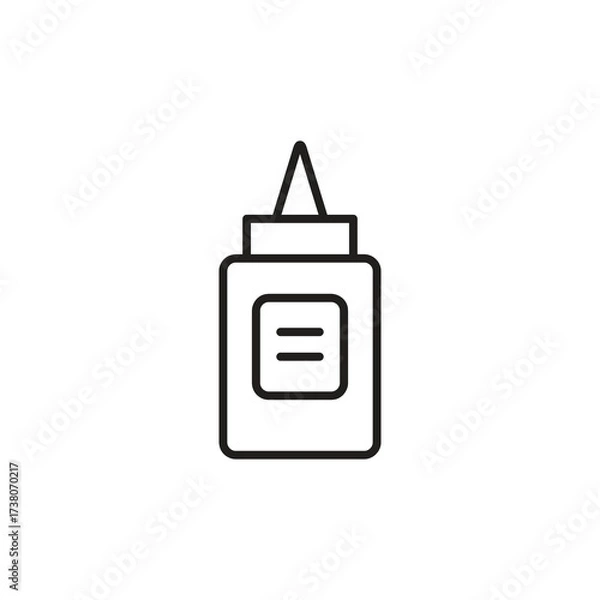Obraz Liquid Glue Icon, Vector Adhesive Symbol. Liquid Glue Bottle Icon, Adhesive Vector Illustration.eps