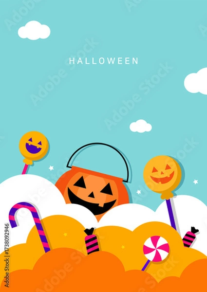 Fototapeta 할로윈 배경 벡터 일러스트 