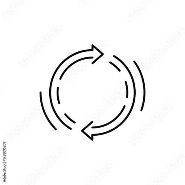 Obraz Transfer Arrows Line Icon ? Left and Right Arrow Symbol Vector Illustration.eps