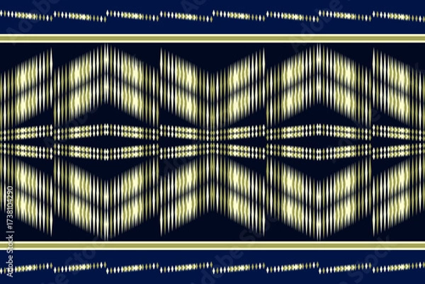 Fototapeta Ethnic seamless ikat fabric pattern
Textile illustration, yellow embroidery, striped print
Ethnic abstract ikat, pattern,wrapping design
Silk,scarf,background, textile,rug, doormat
Texture, hand-drawn