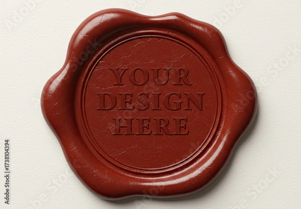 Obraz Isolated Wax Seal Design Mockup