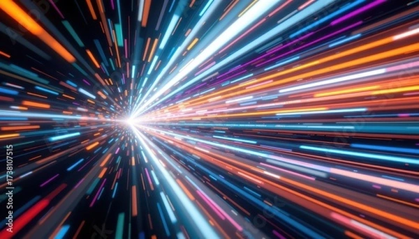 Obraz Abstract Futuristic Light Streaks Motion