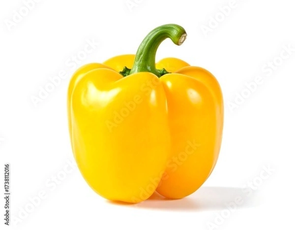 Fototapeta Yellow bell pepper, whole, isolated