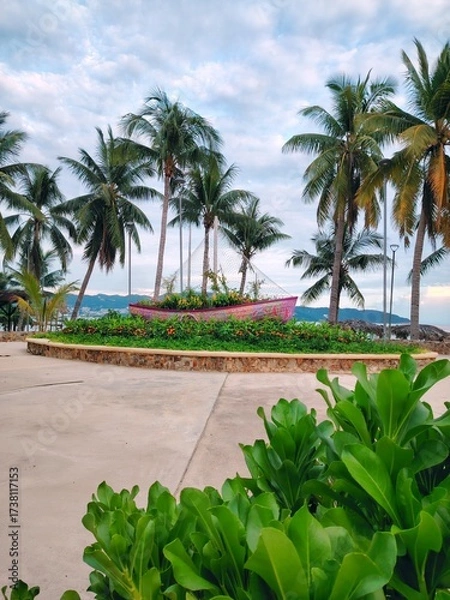 Fototapeta palm trees on the beach