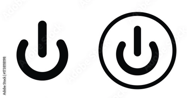 Fototapeta Power on off icon vector eps10.