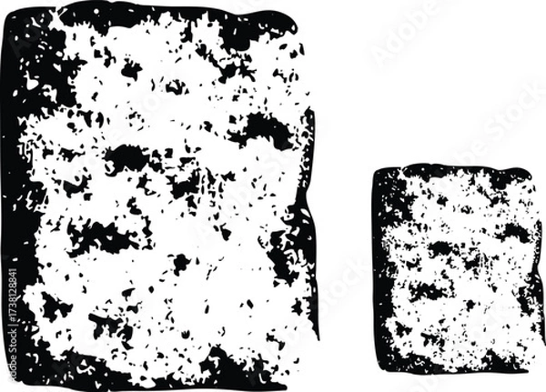 Fototapeta Stone with halftone stipple effect Grunge isolate texture perfect for urban design vector illustration. rock elements, textured stone, transparent backgrounds, abstract rock textures, nature stone