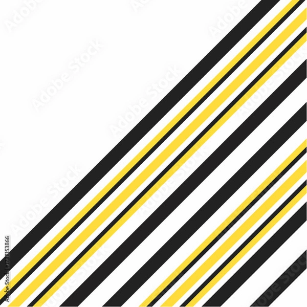 Fototapeta Black and yellow warning line striped rectangular background, yellow and black stripes on the diagonal