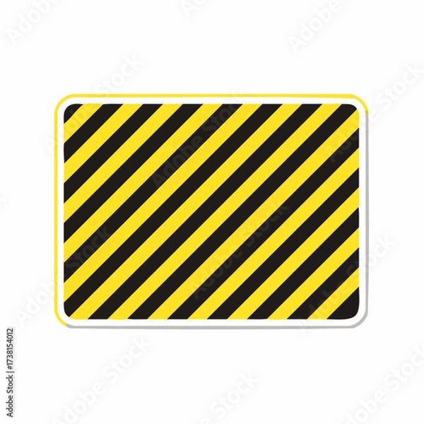 Fototapeta Black and yellow warning line striped rectangular background, yellow and black stripes on the diagonal