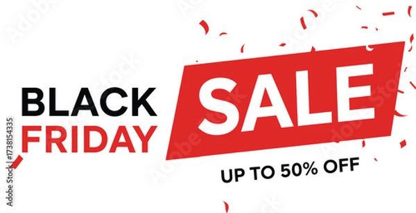 Fototapeta Don't miss out on Black Friday sale savings of up to 50% on selected items
