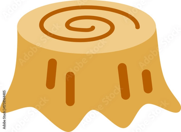 Obraz シンプルな切り株のイラスト