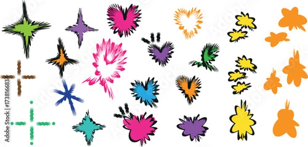 Fototapeta Seamless Pink Floral Pattern Vector Illustration – Decorative Nature Inspired Wallpaper Design with Bright Colorful Shapes