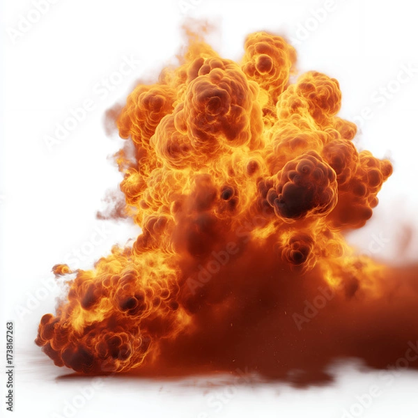 Fototapeta Massive Fire Explosion with Smoke and Flames