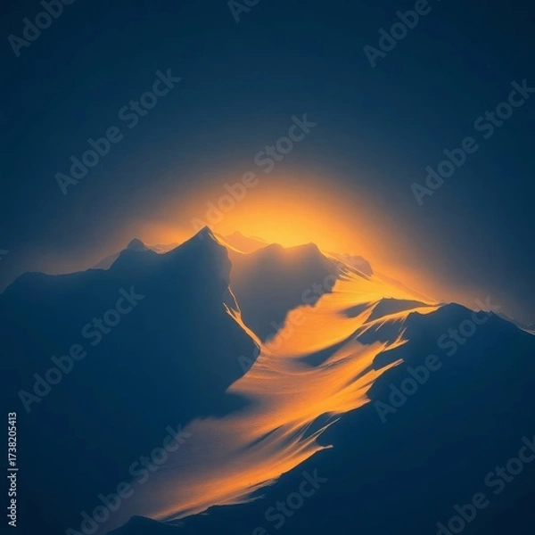 Obraz sunset over mountains