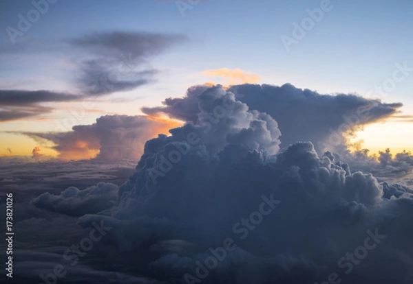 Obraz Thunderclouds at sunset