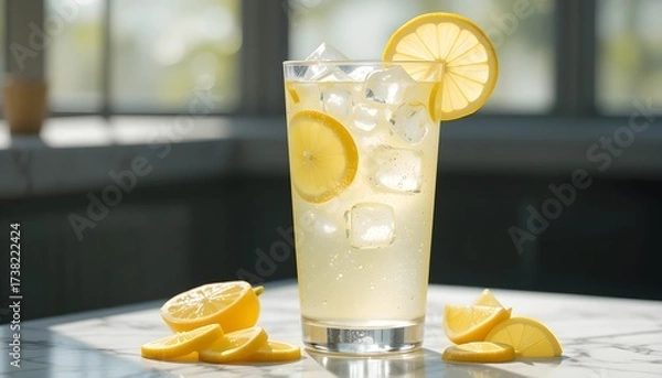 Fototapeta 신선한 레몬으로 만든 에이드