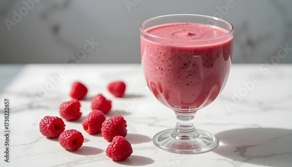 Fototapeta 신선한 스트로베리로 만든 쉐이크