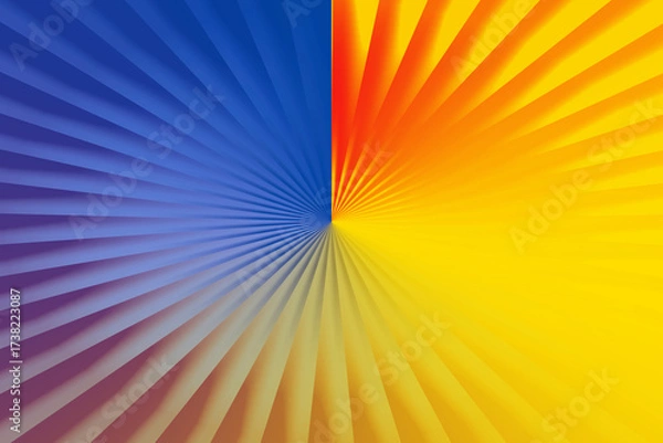Fototapeta Abstract Background with Symmetrical Radial Lines and Vibrant Contrasting Colors for Modern Design and Creative Projects