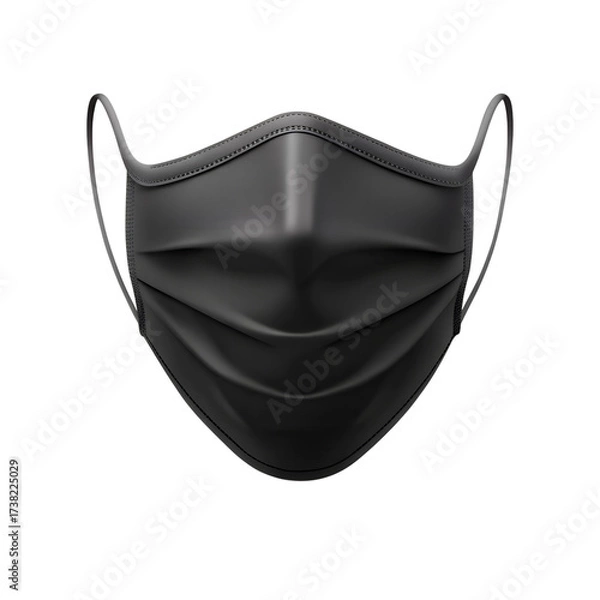 Obraz black plastic protective mask