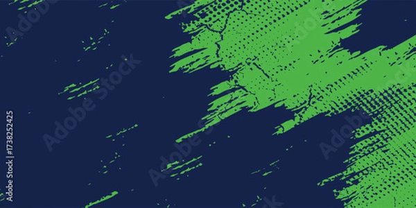 Fototapeta Sports background design with blue green abstract modern template. of sports players in various activities.  vector