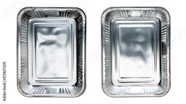 Obraz Rectangular Aluminum Baking Tray isolated on transparent background Remove png,