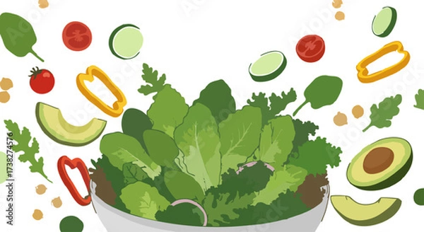 Obraz Green Lifestyle Plant-Based Animation Loop