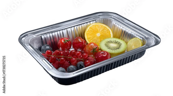 Obraz Rectangular Aluminum Baking Tray isolated on transparent background Remove png,