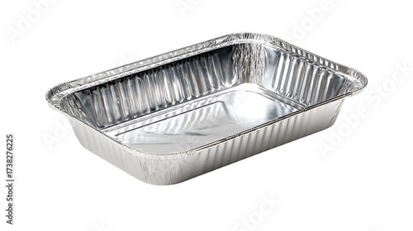 Obraz Rectangular Aluminum Baking Tray isolated on transparent background Remove png,