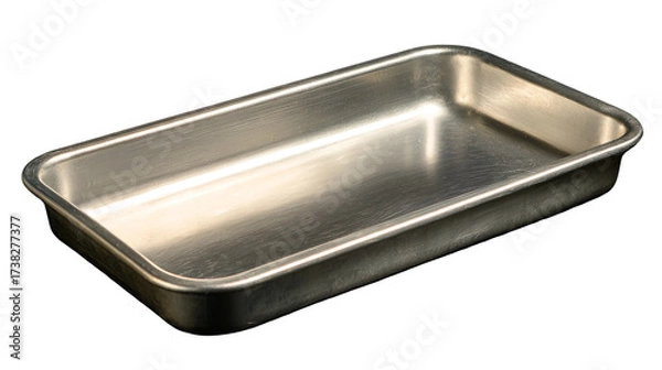 Obraz Rectangular Aluminum Baking Tray isolated on transparent background Remove png,