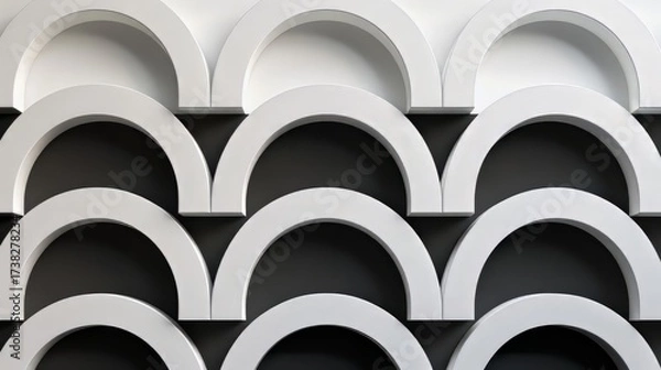 Obraz The image shows a seamless, geometric pattern composed of overlapping arches.