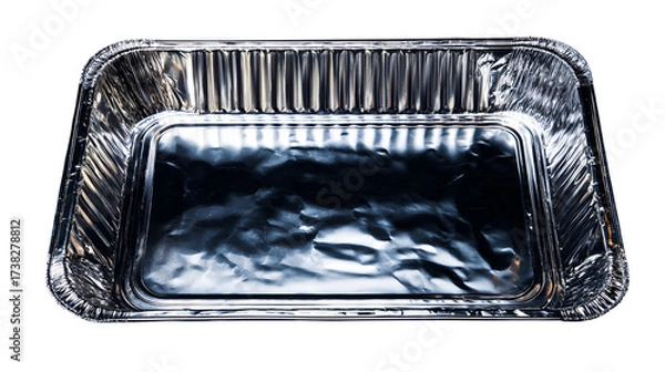 Obraz Rectangular Aluminum Baking Tray isolated on transparent background Remove png,
