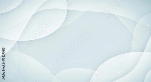 Fototapeta A white and gray abstract background with a rectangular frame.
