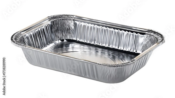 Obraz Rectangular Aluminum Baking Tray isolated on transparent background Remove png,